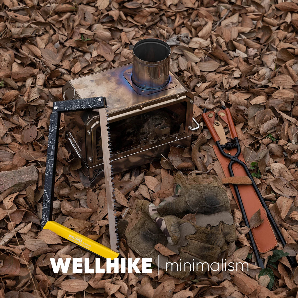 WELLHIKE Outdoor Bushcraft Folding Saw - Multi-Function Hand Saw, Fast-Cutting Steel Blade for Camping & Outdoor Wood Cutting
