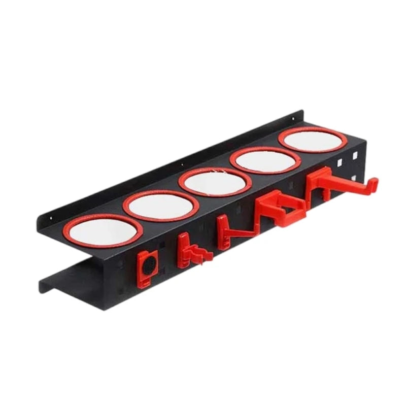 Professional Car Detailing Wall Mount Organizers Bottle Holder with 5 Hook Efficient Car Detailing Station Simple to Use H9EE