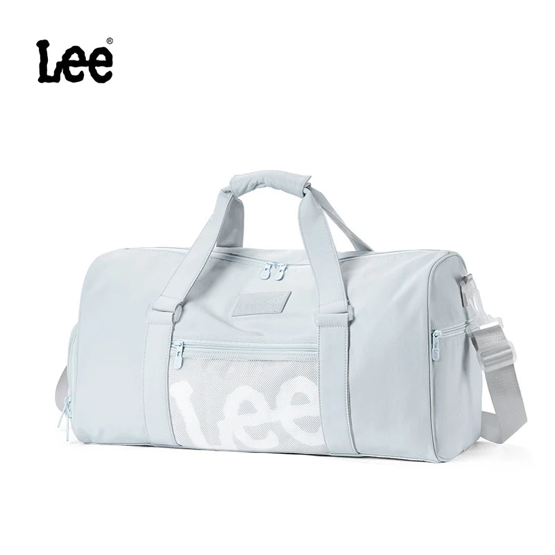 LEE Gym Duffel Bag Short Trip Luggage Travel Bag Unisex Waterproof Large Size Sport Training Dry Wet Bag with Shoe Compartment