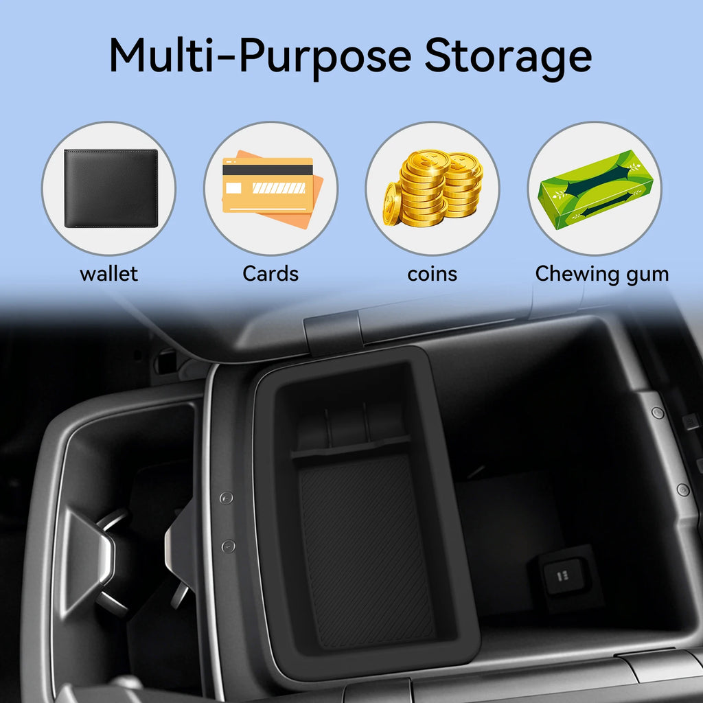 LUCKEASY for Kia Telluride 2027 Base Trim Car Storage Box Accessories Center Console Armrest Box Inner Liner Hanging Storage Box
