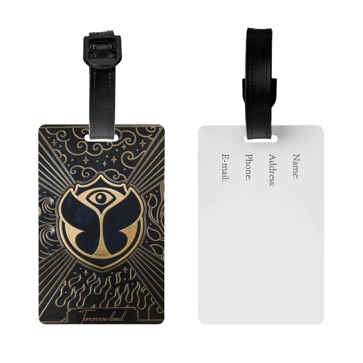 Custom Tomorrowland Luggage Tag Privacy Protection Belgian Electronic Dance Music Festival Baggage Tags Bag Labels Suitcase