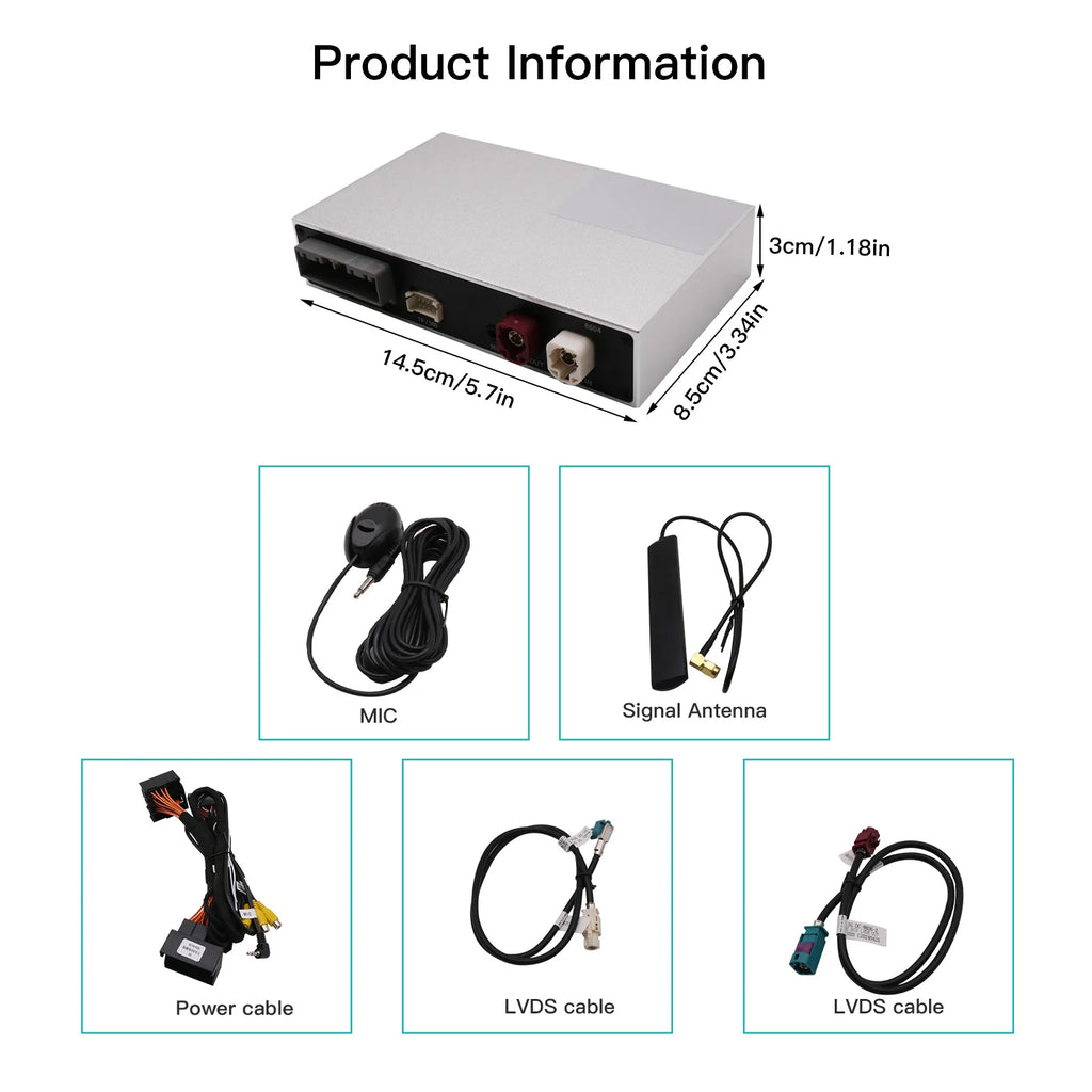 CarPlay wireless Android Auto for VW Touareg, 8 “ display, mirror, car playback, AirPlay limitation, RNS850, 2010-2018