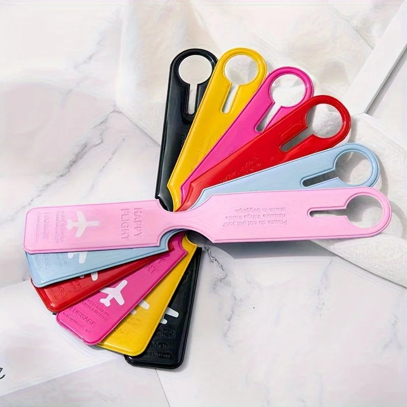 Travel Luggage Tags with Name ID Card, Portable Suitcase Labels for Luggage, Anti-Lost Baggage Tags for Travel & Business Trip