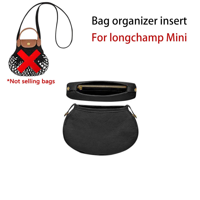 Bag Organizer Insert For Longchamp Bow Net Bag Waterproof Durable Fashion Bag Support Storage Inner Modification Bag Accessorie