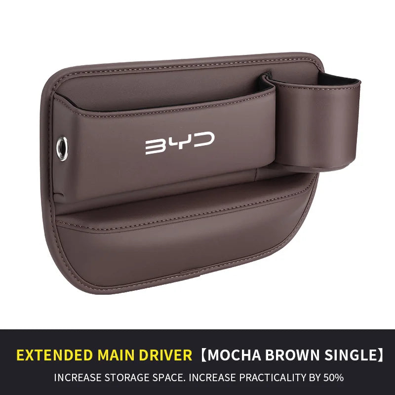 Car Storage And Finishing Leather Seat Gap Storage Box For BYD Tang F3 E6 Atto 3 EV DM Tang E9 Yuan Plus Song Max F0 Qin G3 I3