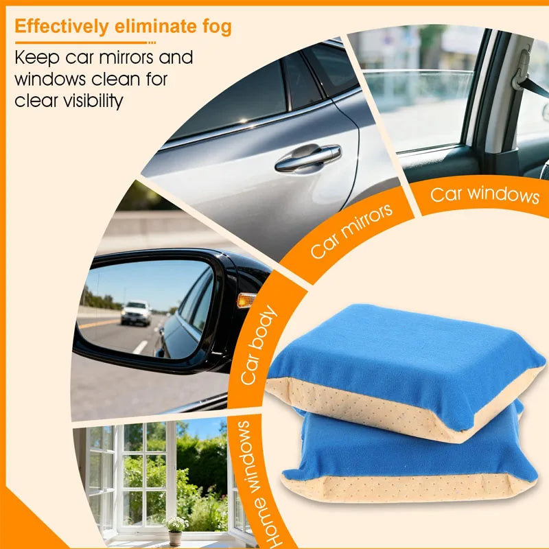 Car Cleaning Sponge Block Car Window Defogger Sponge Windshield Cleaner Glass Universal Cleaning Tool