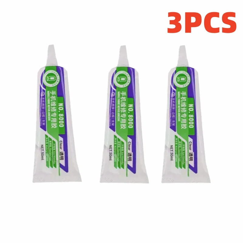 NO.7000 Black Soft Adhesive NO.7000 Computer Cell Phone Touch Screen Repair Frame Anti-vibration Universal Glue 50ML
