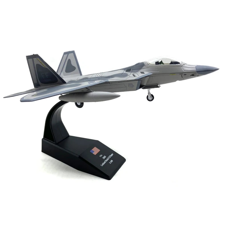 JASON TUTU 1/100 Scale Diecast Alloy Model F-22 Fighter US Air Force Aircraft F22 Raptor Collect Gifts