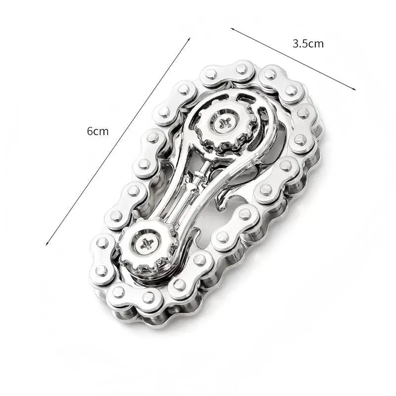 Metal Bike Chain Fidget Spinner Toys Sprockets Flywheel Fingertip Gyro Fidget Spinner Antistress Anxiety Toys for Kid Adult Gift