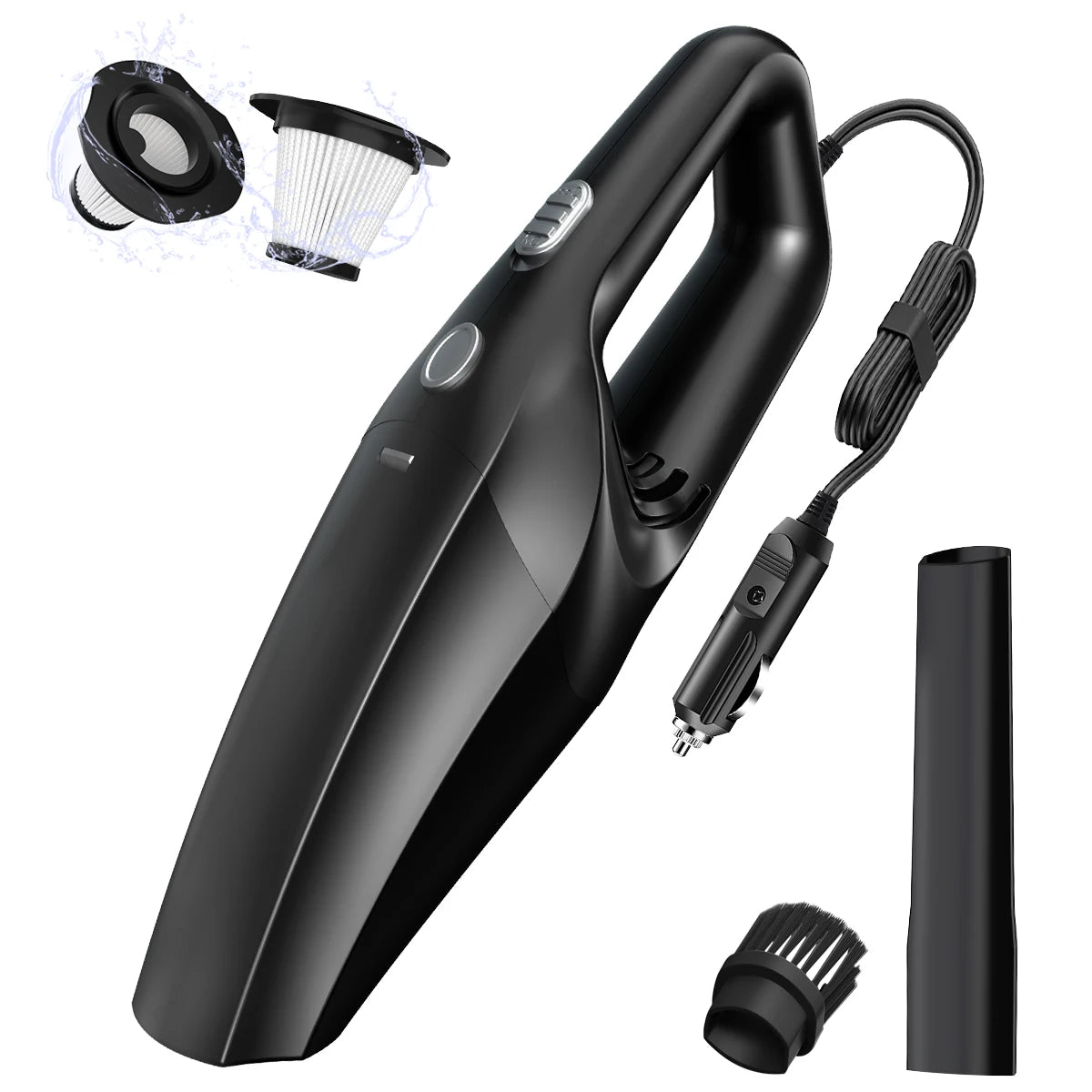 Wired Handheld Portable Mini Car Vacuum Cleaner High Suction 12V Multi-Purpose Small Household Pump for Vehicles