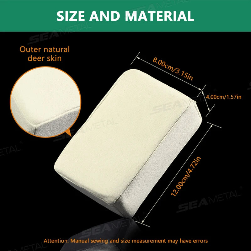 SEAMETAL 3pcs Car Detailing Suede Sponge Polishing Applicator Use With Ceramic Coating for Car Paint Metal Rubber Glass Cleaning