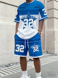 2026 Summer New Men's Short-Sleeved Shorts Set - Street Casual Fashion Comfortable Soft 3D Digital Pattern Printing