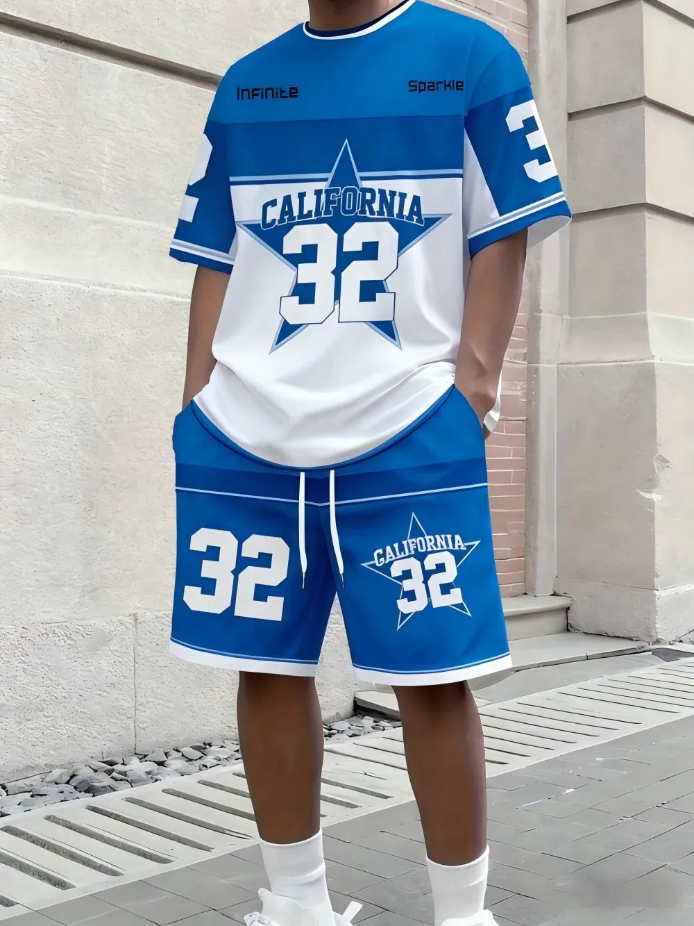 2026 Summer New Men's Short-Sleeved Shorts Set - Street Casual Fashion Comfortable Soft 3D Digital Pattern Printing
