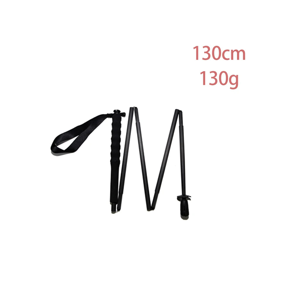 Carbon Fiber Trekking Pole High-Quality 5-Section Folding Walking Stick With EVA Handle, Factory Sale for Outdoor Travel