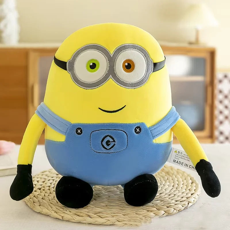 2026 Minions Movie Periphery Yellow Plush Bob Plush Stuart Stuffed Toys In Jeans Soft Dolls Pillow Decoration Birthday Gift