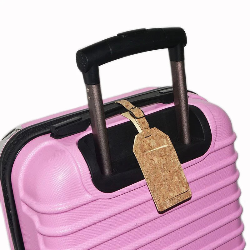 Fashion Cork Travel Luggage Tags Baggage Suitcase Name Address Label Holder Baggage Bag Luggage Tag Portable Travel Accessories