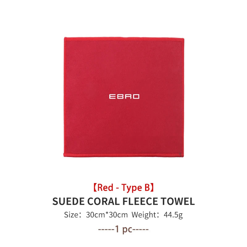 For Ebro Car Logo Wash Clean Towel Microfiber Cleaning Drying Clothl S400 S700 S800 2025 2026
