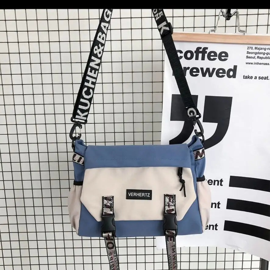 Men's Messenger Bag Japanese Fashion Large Capacity Handbags Shoulder Bag Casual Student Canvas Bag Nylon Tooling Crossbody Bags