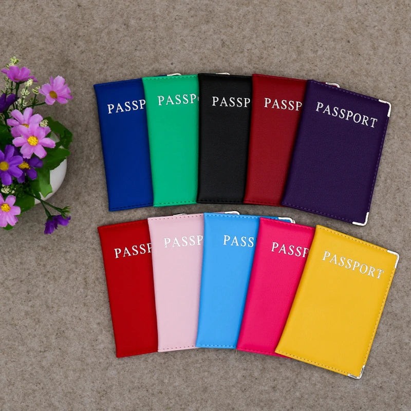 1PC Pink Travel Passport Cover Women Pu Leather Cute Holder Passport Case Lovely Girl Passport Bags Travel Covers for Men Unisex