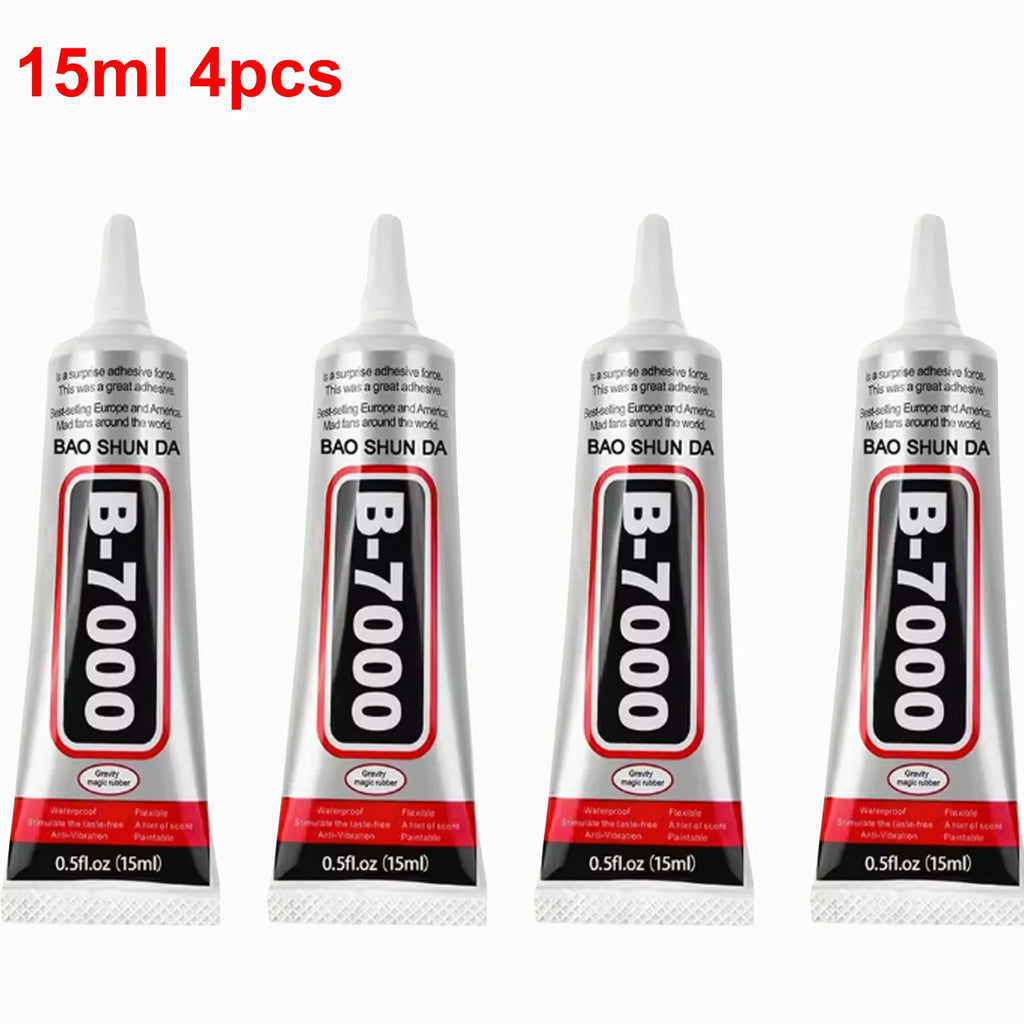 8PCS 15mL B-7000Car Emblem Repair Adhesive,strong transparent adhesive suitable for loose tail emblems, metal badges, plastic .