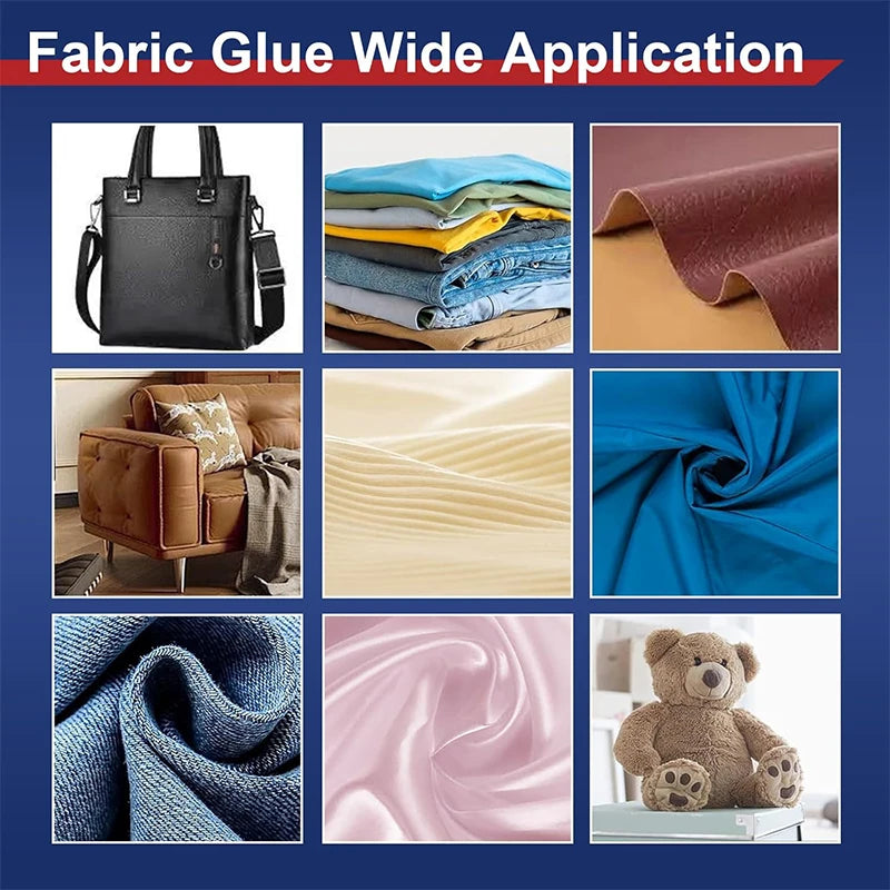 Fabric Sewing Adhesives Quick Drying Clear Super Glue Strong Fabric Repair Adhesive, Repair and Bonding Tool