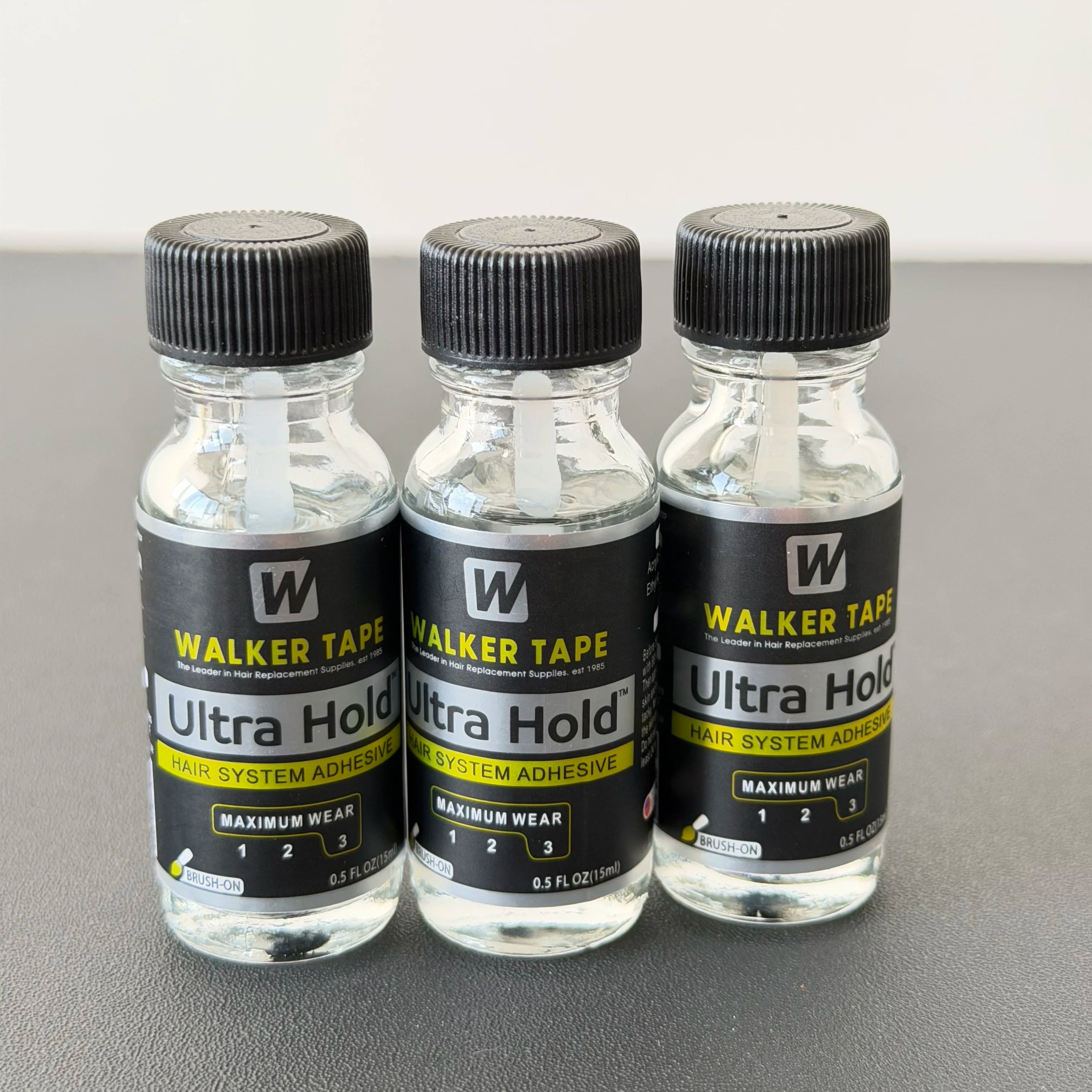 Walker Tape UltraHold Hair System Adhesive 1.4oz/41.4ml 、 0.5oz/15ml、  3.4oz/101ml Strong Hold Wig Glue for Toupee Hairpiece