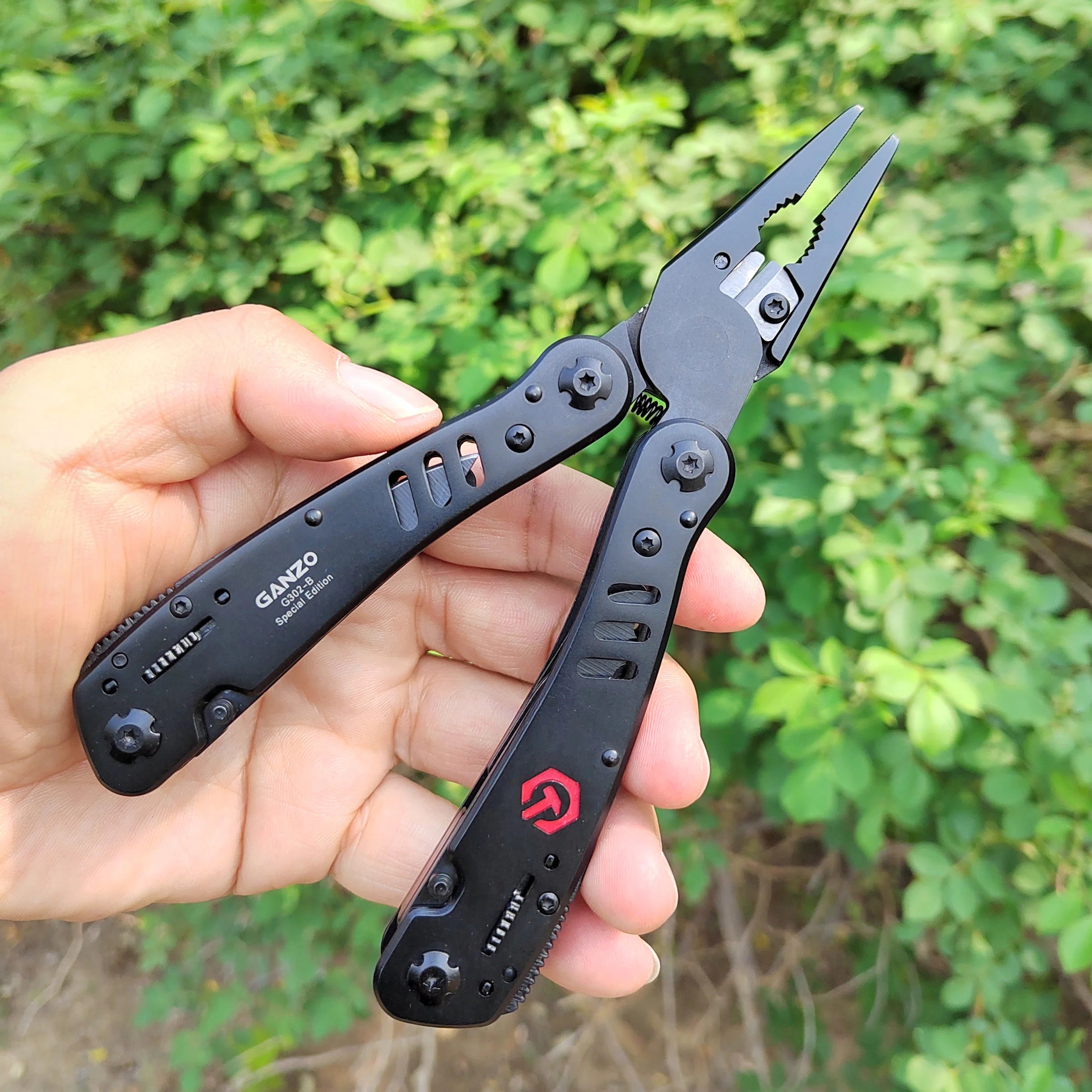 GANZO 302B 15 In 1 Multi Knife Folding Plier Tools Outdoor Camping Survival EDC Multitool Multifunctional Pocket Knives Steel