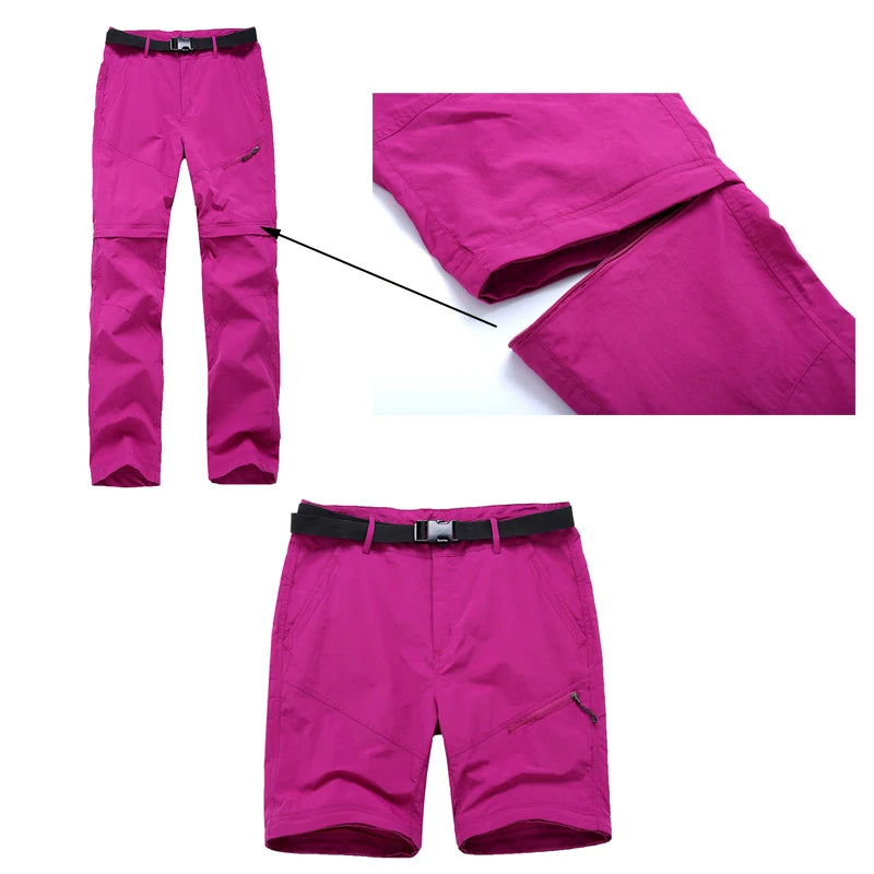 TRVLWEGO Camping Hiking Pants Women Summer Outdoor Quick Dry Removable Mosquito Control Climbing Trekking Hunting Trousers