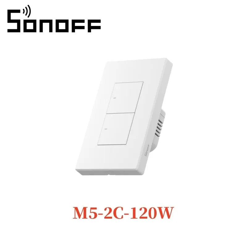 SONOFF M5 Matter SwitchMan WiFi Wall Switch Push Button Switch 120 Type Switch Frame Work with Alexa Google Homekit Alice