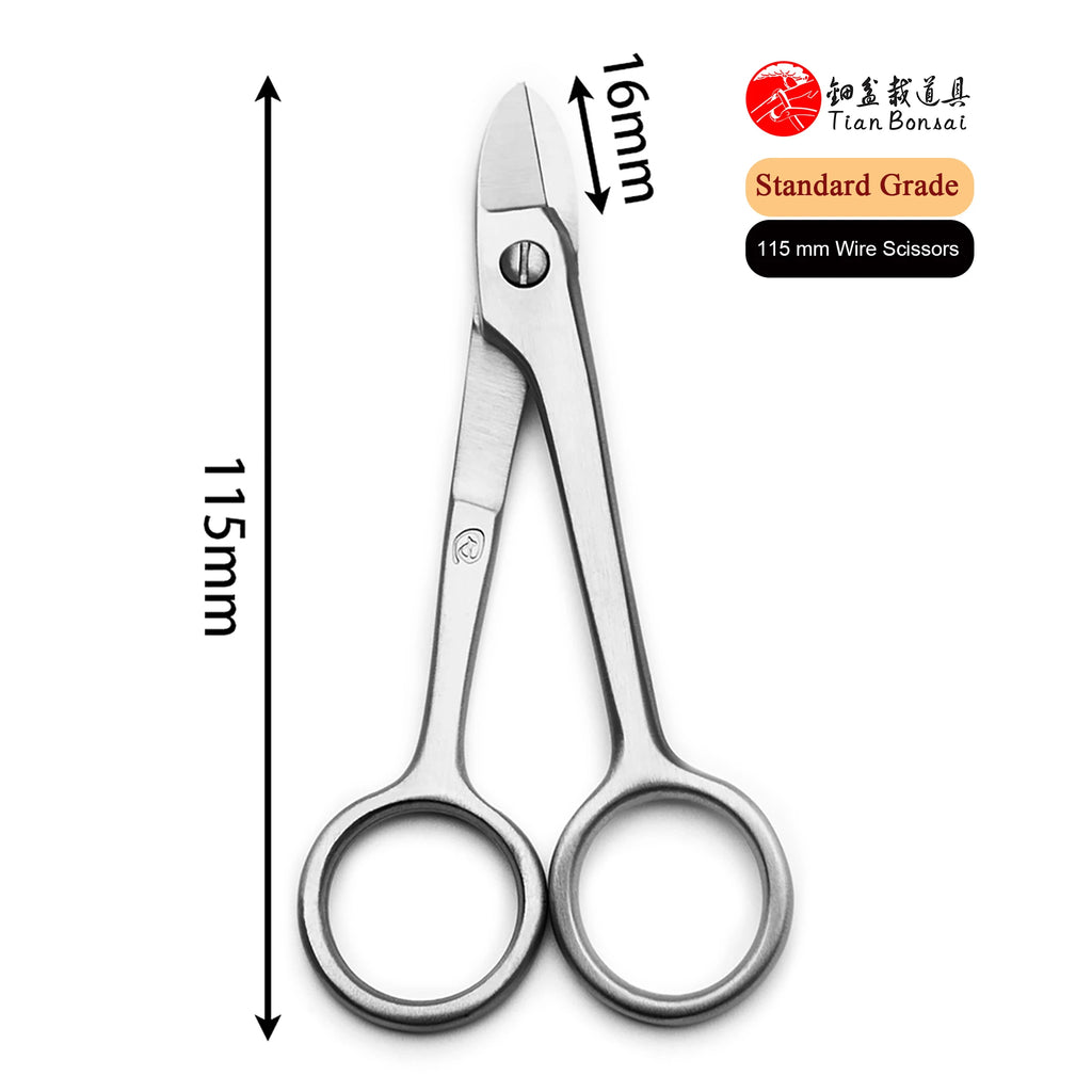 Standard Bonsai Tools 115 mm Wire Scissors Integrally Forged with 3Cr13 Alloy Steel