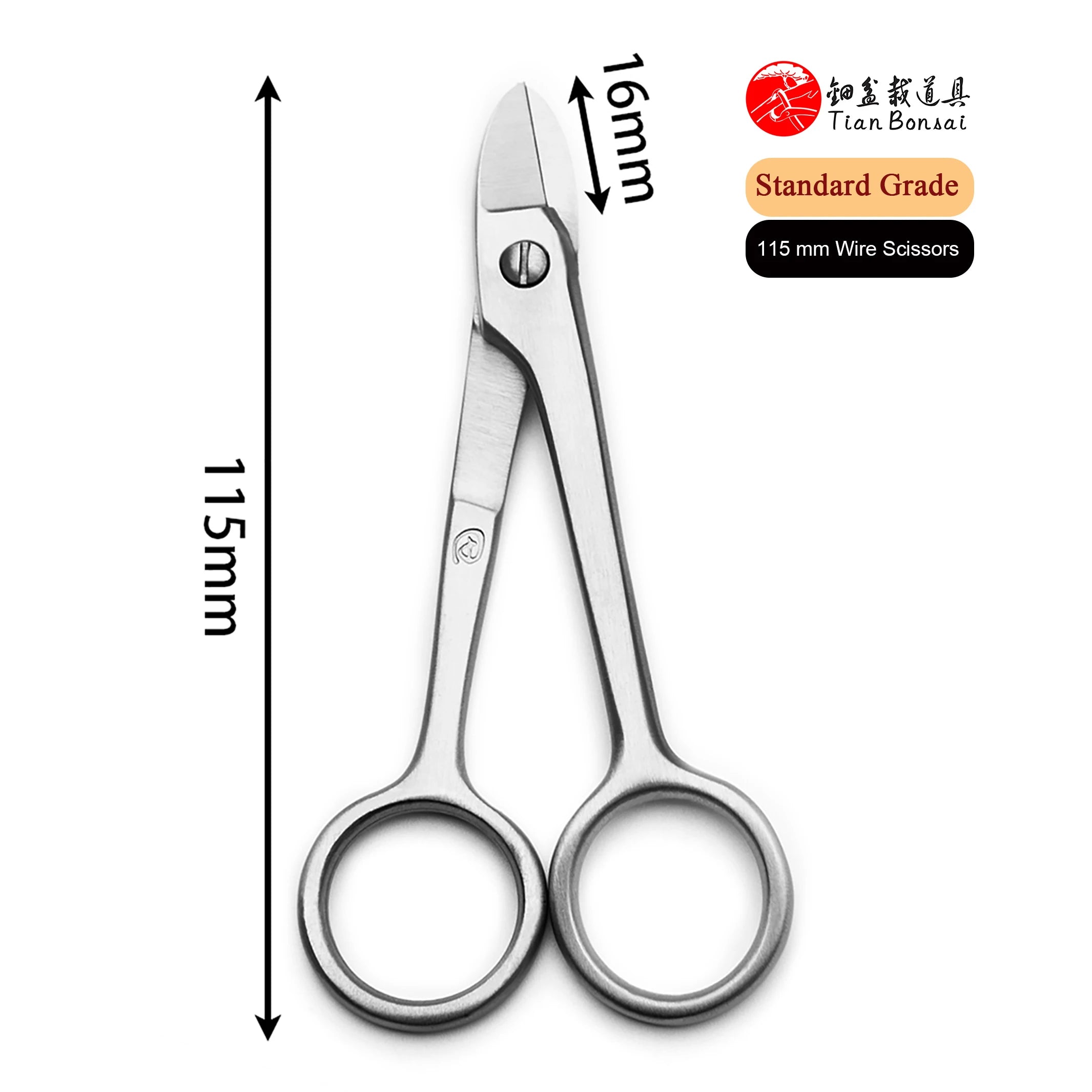 Standard Bonsai Tools 115 mm Wire Scissors Integrally Forged with 3Cr13 Alloy Steel