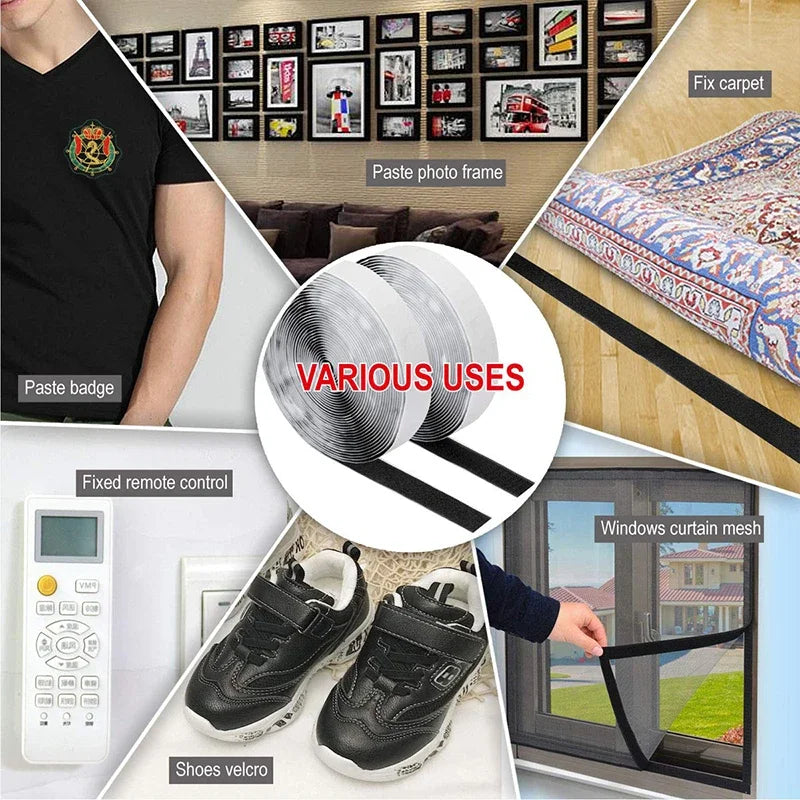 1-25M Velcros Self Adhesive Hook And Loop Tape Fastener House Diy Magic Tap Auto Adhesive Strong Glue Stickers Sticker Strap