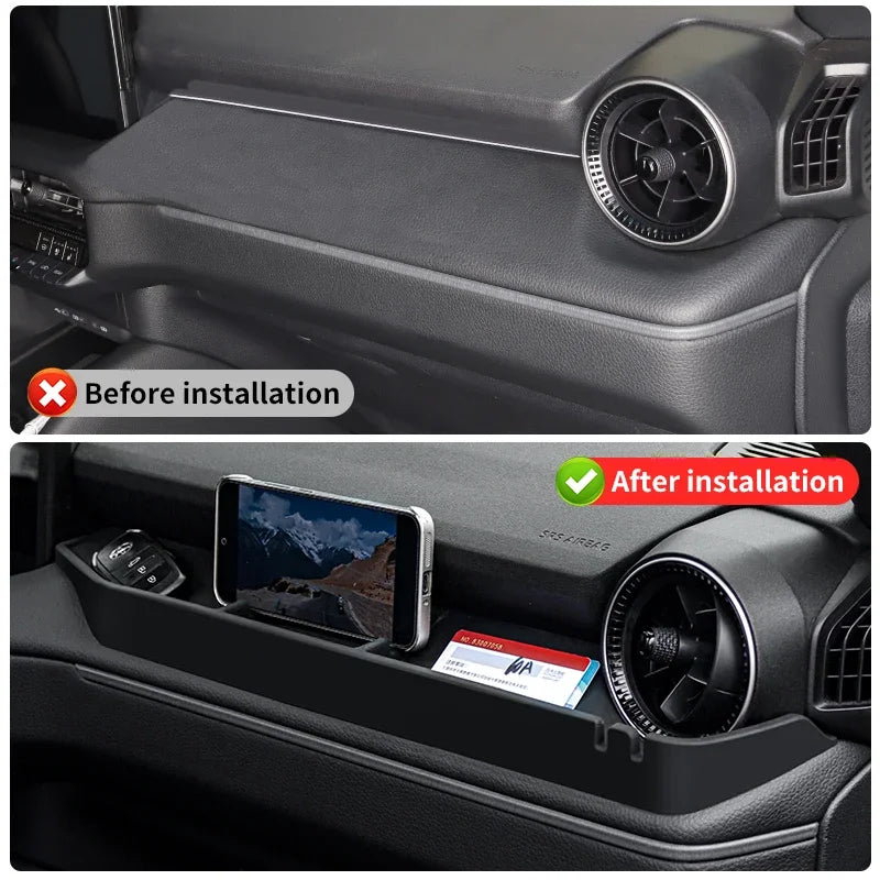 For Toyota Land Cruiser Prado 2024-2025 LC250 1st Edition 1958 J250 Silicone Storage Box & Dashboard Organizer Mat, Car Interior