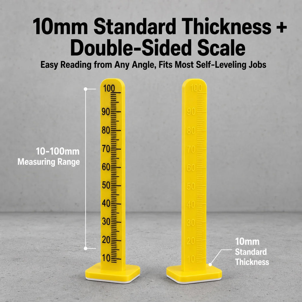 100Pcs Self Leveling Pins 4-Inch Level Stick Pegs for Tile Stone Ceramic & Floor Concrete - Installation Tools