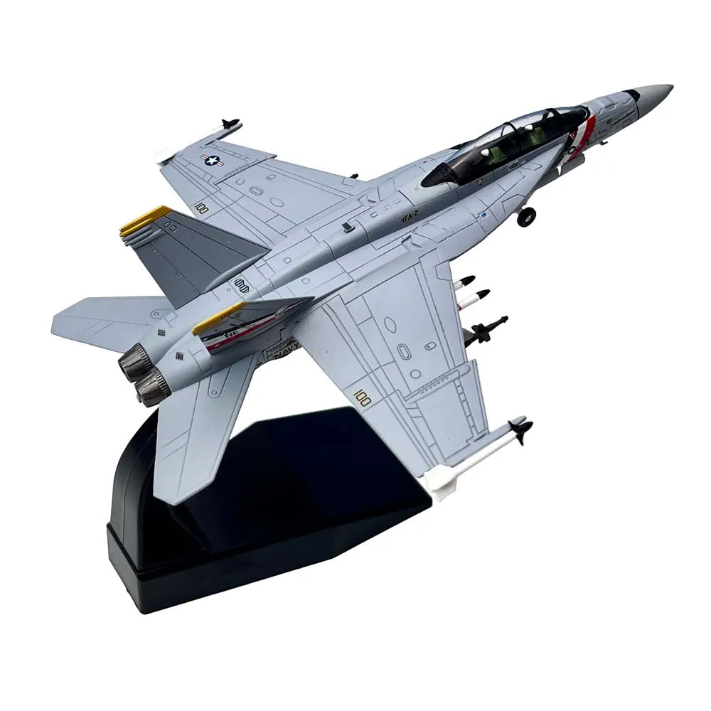 1/100 Scale US F18 F/A-18F Super Hornet VFA-2 Fighter Jet Airplane Aircraft Metal Military Plane  Model Collection