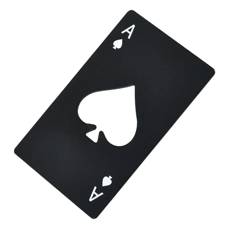 Portable Spades Bottle Opener Poker Shaped Wine Beer Black Peach A Playing Cards A Bottle Opener Hot  Stainless Steel Home Tools