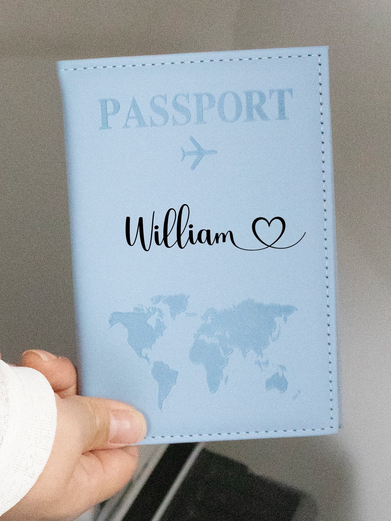 Custom Passport Holder For Travel With Name, Personalized Leather Passport Holder, Customized Travel Passport Holder for Women,