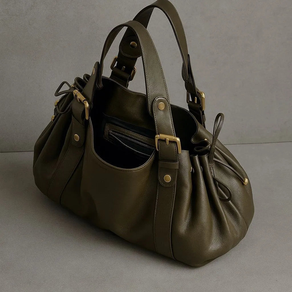 2025 Women's Crossbody Simple Handbag Commuter Shoulder Boston Bag Stylish Versatile Work Bag Soft Polyester Interior