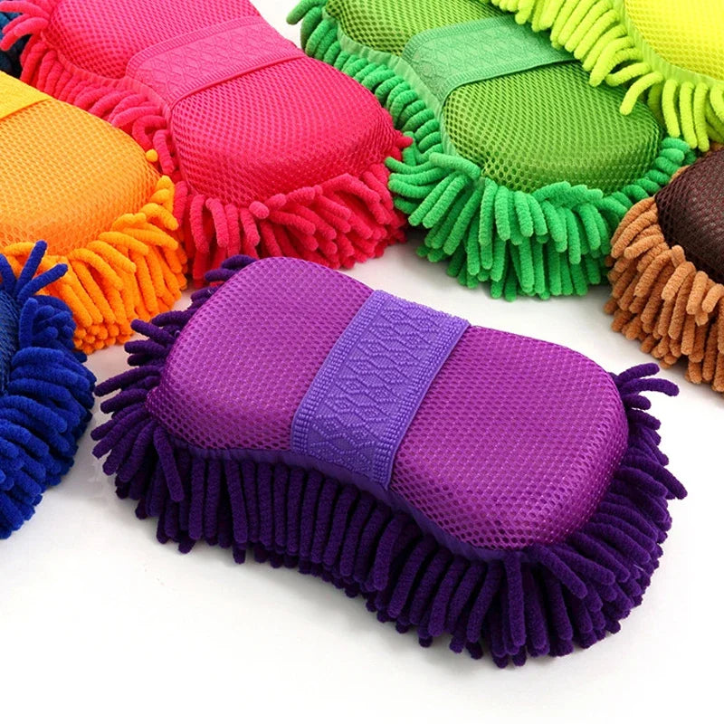 Car Wash Microfiber Chenille Car Wash Sponge Care Washing Brush Pad Washing Towel Auto Gloves Styling Accessories Gadget