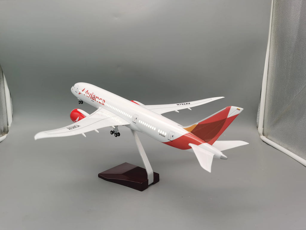 Scale Avianca Toy Model Airplane 47CM 787 Aircraft Model for Colombia Air B787 Resin Diecast Aircraft Can Be Used As Decoration