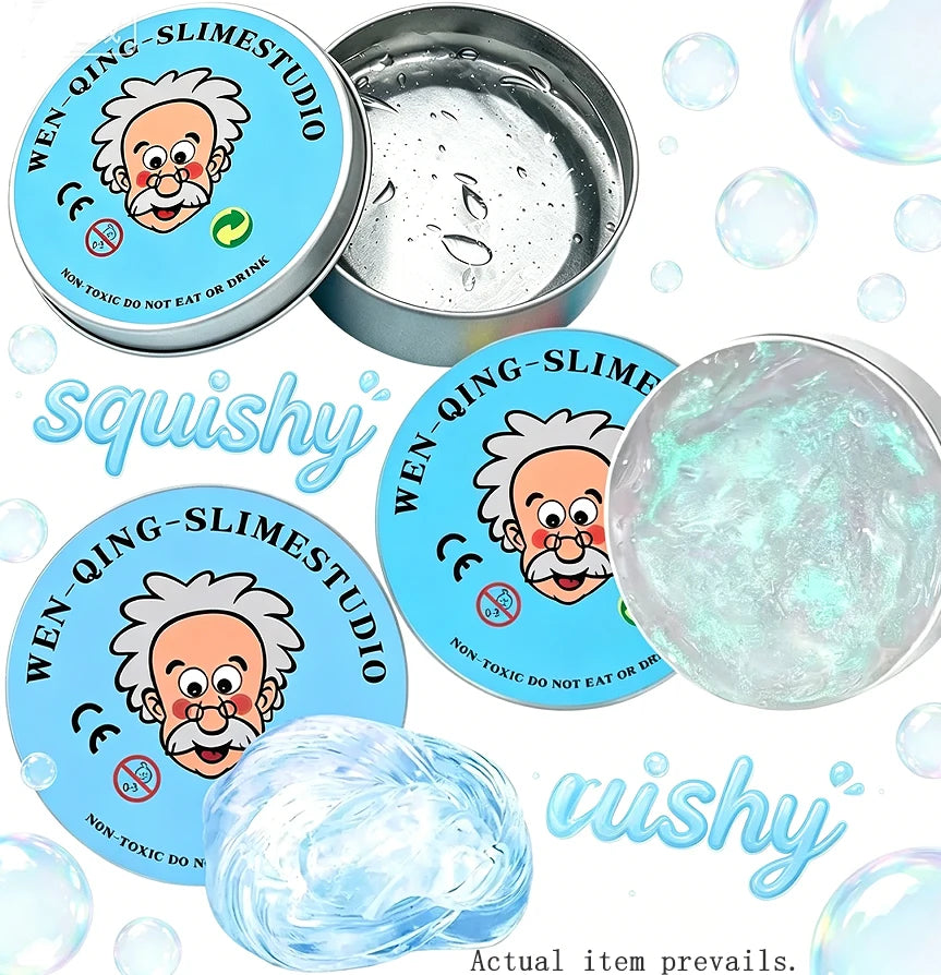 New Stress Relief Toys Old Man Liquid Squishy Transparent Crystal Slime Fluffy Foam Putty Kids Safe Bouncy Stretchy Color Slime