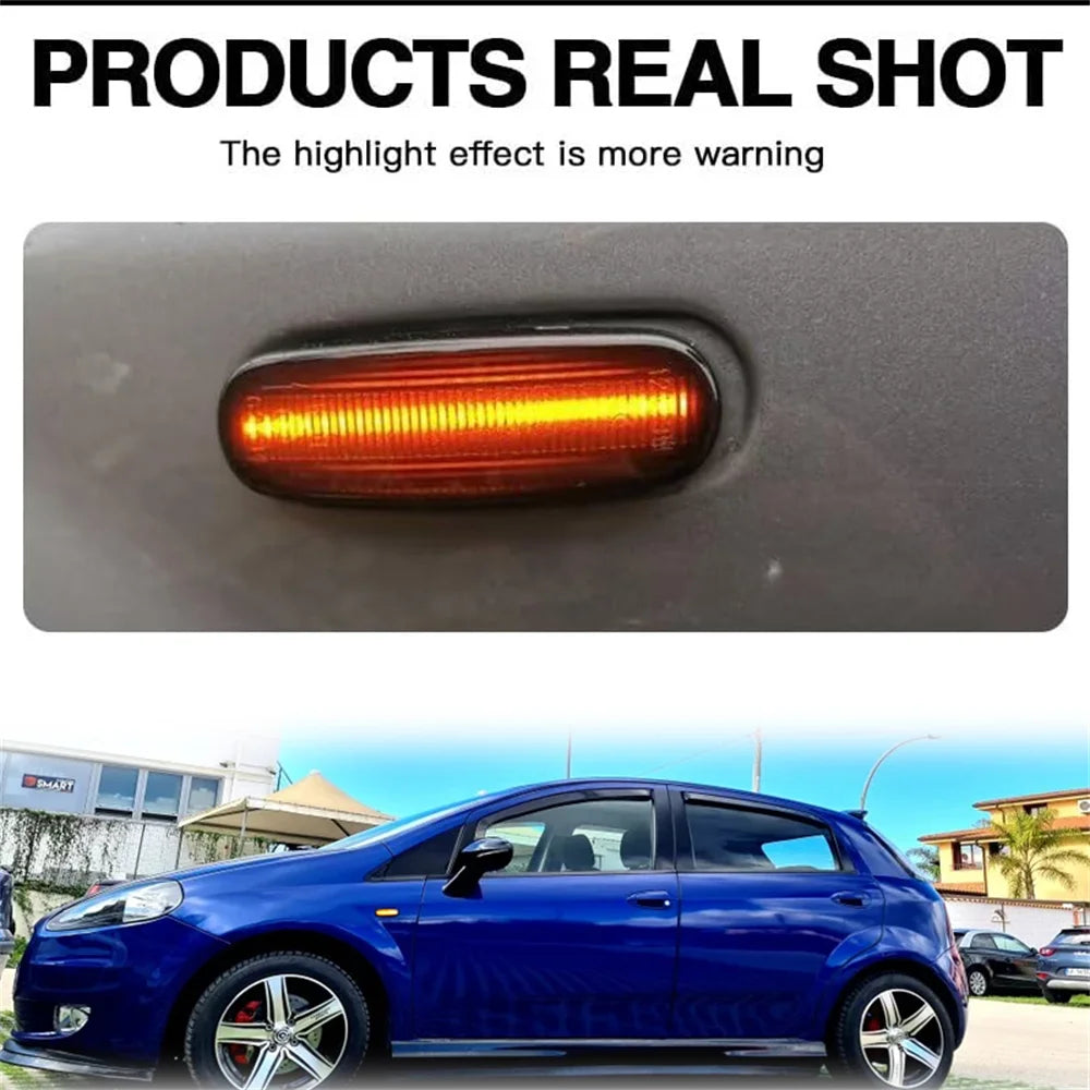 For Citroen Nemo For Peugeot Bipper For Fiat Abarth Doblo Linea Panda For Lancia Musa LED Front Side Marker Turn Signal Lights