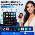 Wired To Wireless CarPlay Android Auto Adapter Built in Independent Android 15 OS Supports IPTV YouTube Netflix Plug and Play