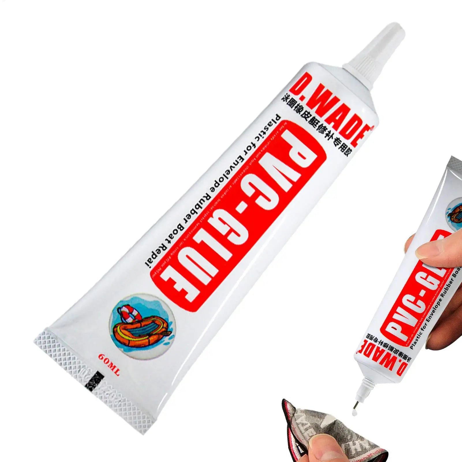 60ml PVC Adhesive Inflatable Boat Repair Glue Waterproof PVC Inflatable Glue for PVC Boats Air Mattress Inflatable Toys Repair
