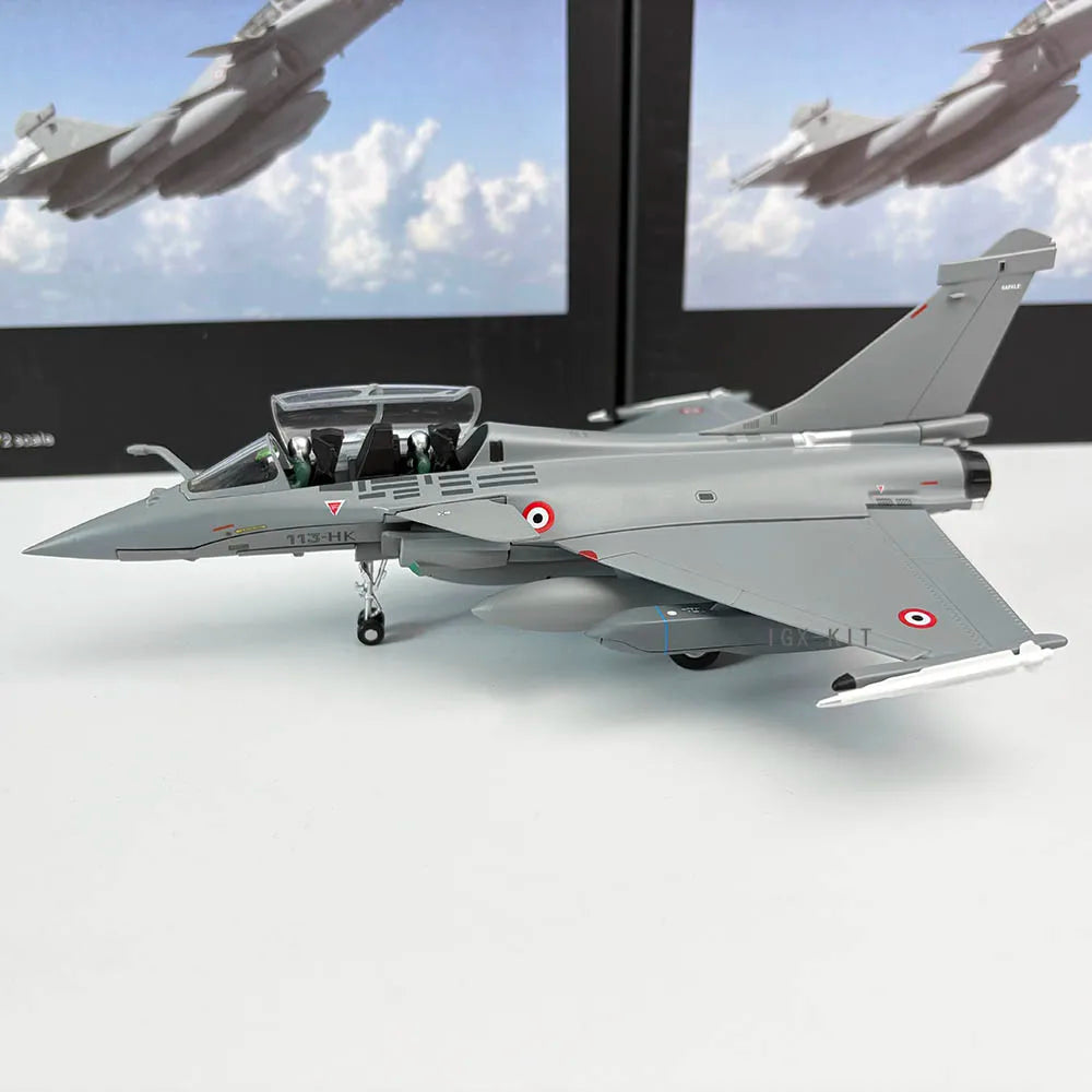 1:72 Scale France Air Force Rafale Fighter Jet Airplane Metal Model Military Finished Alloy Simulation Aircraft Collection Gift
