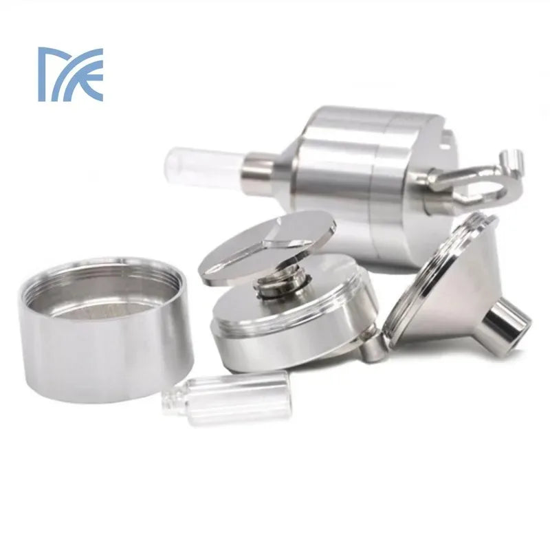 Retractable Walking Stick Aluminum Alloy Hand Grinder with Snuff Glass Bottle Funnel, Adjustable Design, Easy To Carry