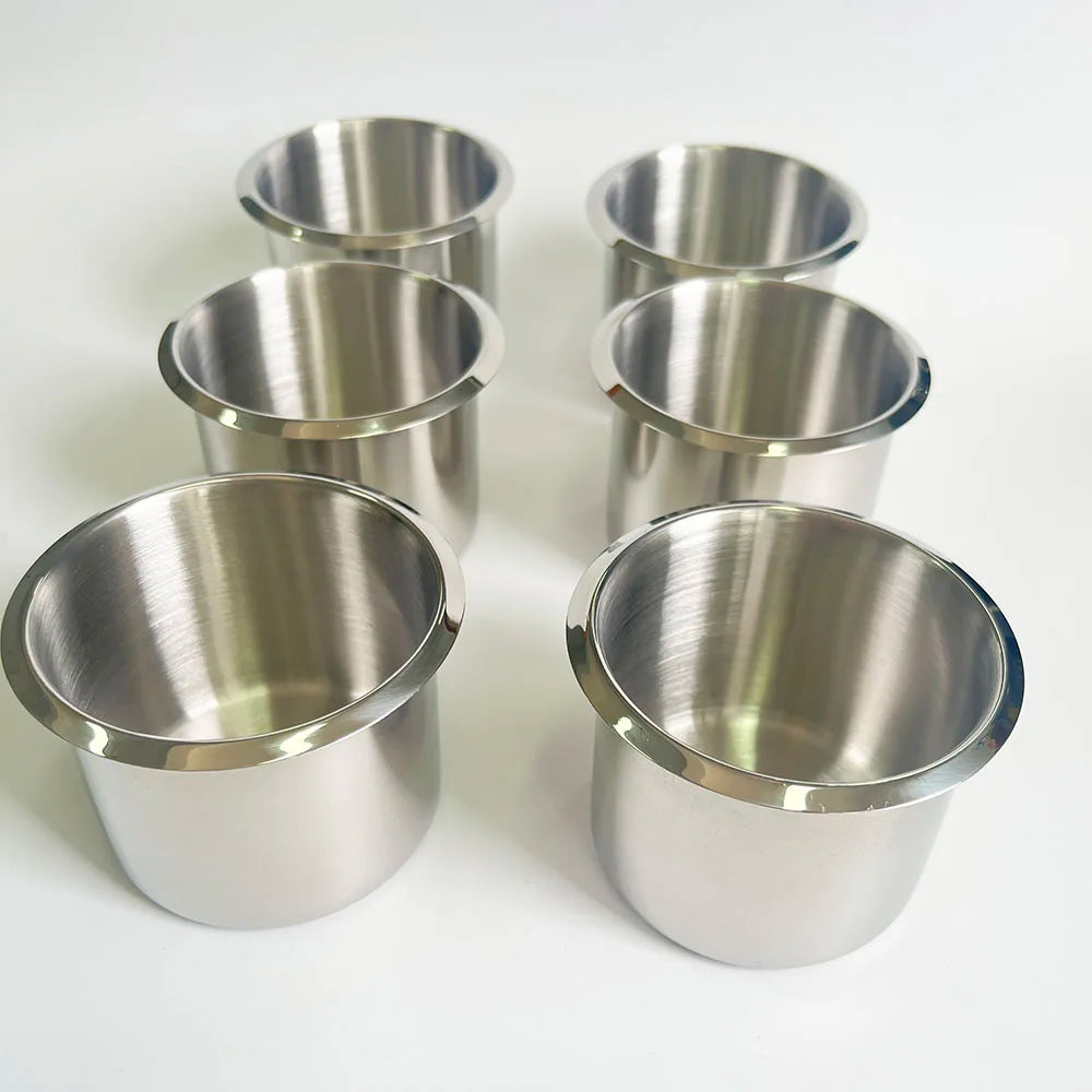 Stainless Steel Marine Boat RV Cup Water / Drink Bottle Holder Rustproof Universal Car Water Cup Holder 68MM