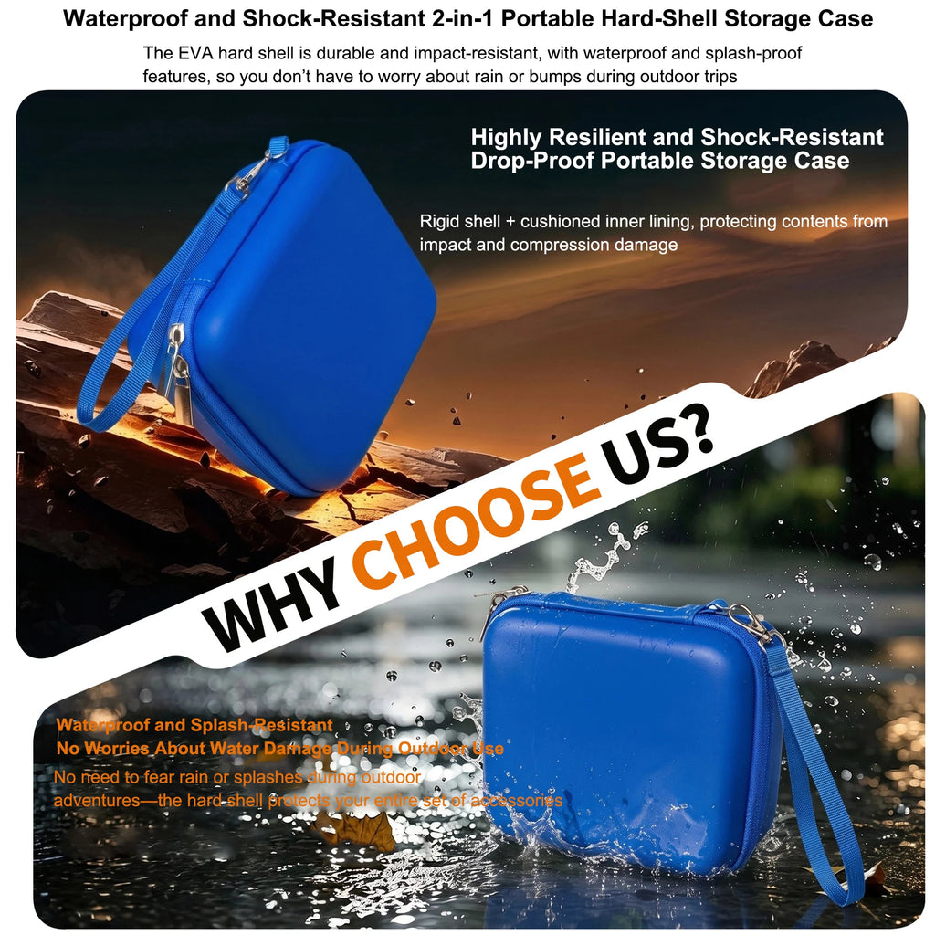 For Shark ChillPill Hard EVA Carrying Case Waterproof Shockproof Portable Travel Storage Bag with Hand Strap 4 Colors