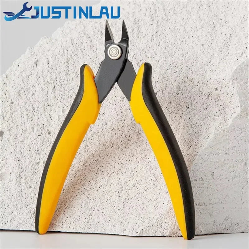 JUSTINLAU Mini Wire Cutter Diagonal Pliers Small Cutter Electronic Pliers Wires Insulating Rubber Handle Model Hand Tools DIY