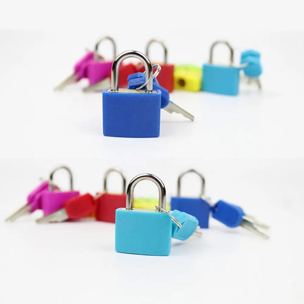 23mm Coloured Dormitory Appliances Home Ornament Cabinet Door Bookbag with 2 Keys Suitcase Padlock Small Luggage Lock